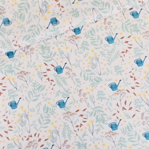 Picture of Flower Garden - S - Katoen Gabardine Twill - Rozenwater