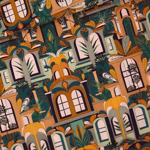 Picture of Cuban Houses - M -  Viscose Rayon