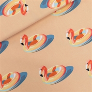 Afbeelding van Inflatable Flamingos - M - French Terry - Perzikbeige