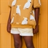 Picture of Wiggly Verticals - Yellow - M - Cotton Canvas Gabardine Twill - Papyrus Crème